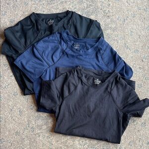 Tommie Copper Set of 3 Black and Navy Women’s Compression T-Shirts Sz Small